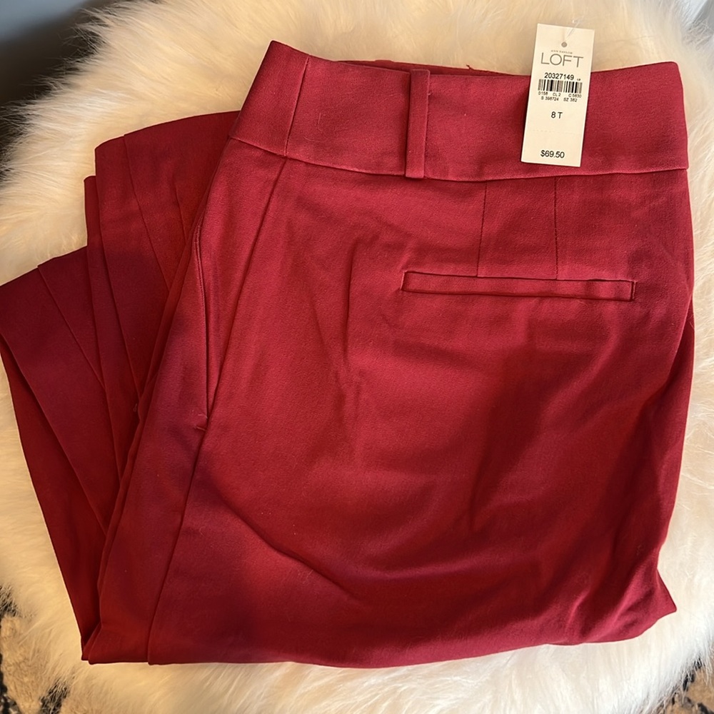 LOFT Skinny Coral Pants - 8 Tall